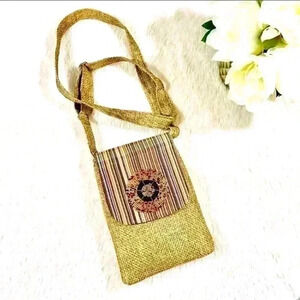 African Hand Crafted Woven Embellish Beaded Striped Adjustable‎ Crossbody Bag
